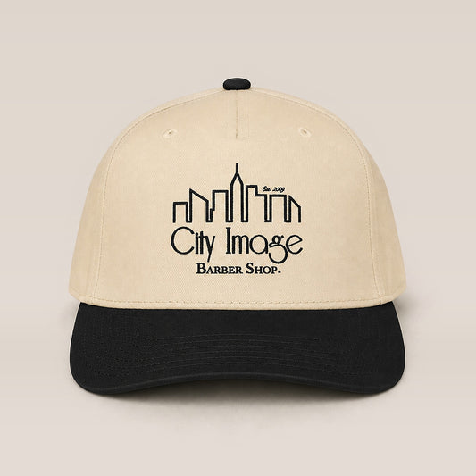 City Image Logo Snapback (Cream/Black) — front