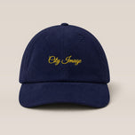 City Image Script Corduroy Hat (Navy)
