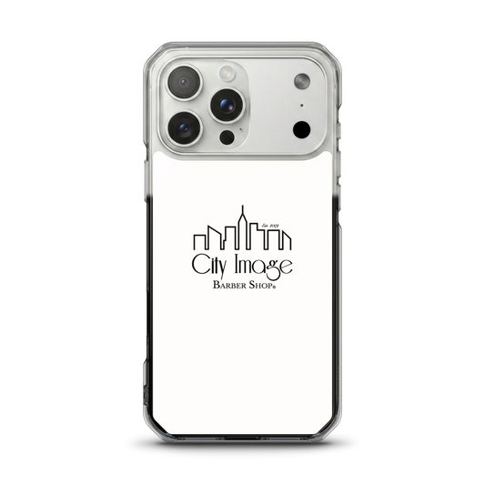 City Image logo MagSafe clear case on iPhone 17 Pro Max