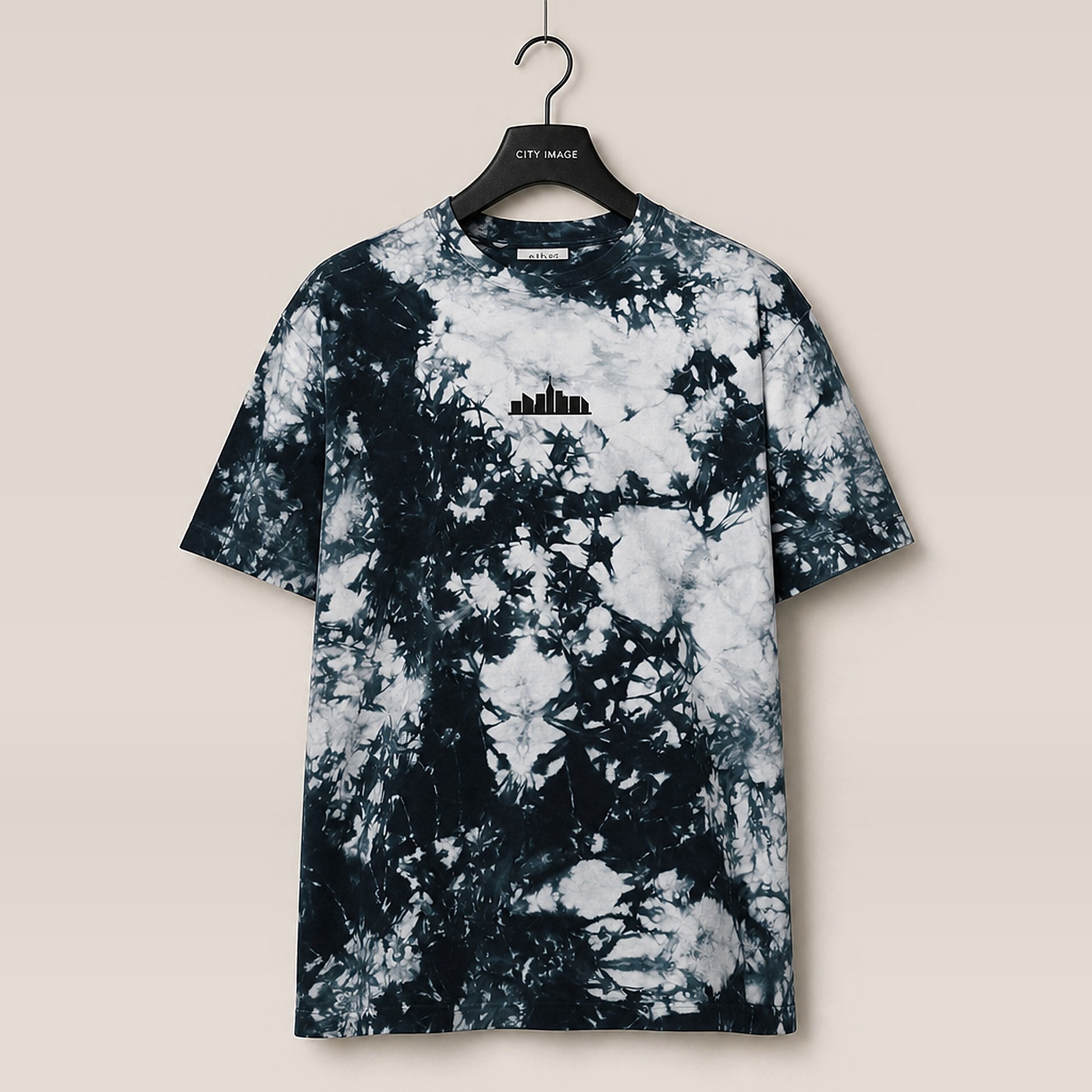 Skyline Oversized Stone Washed Tee — front