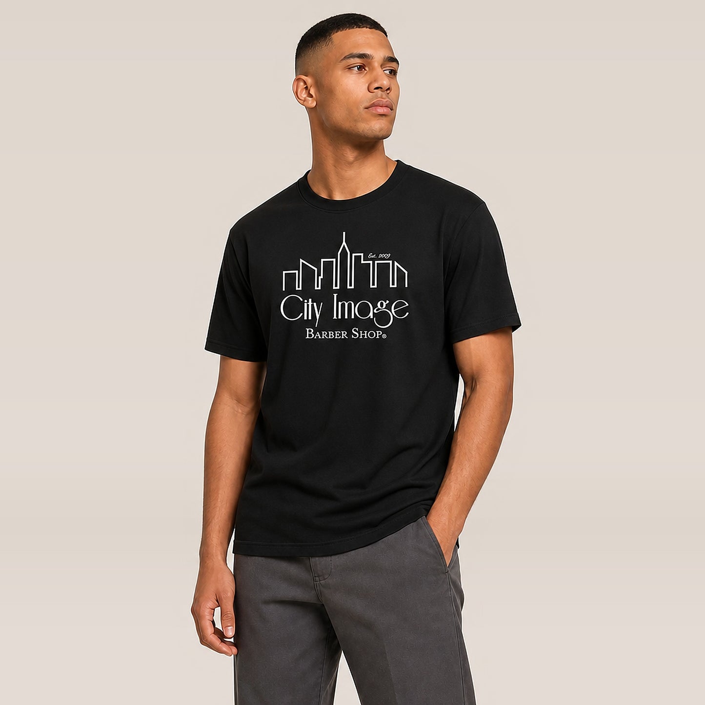 City Image Logo T-Shirt — on model