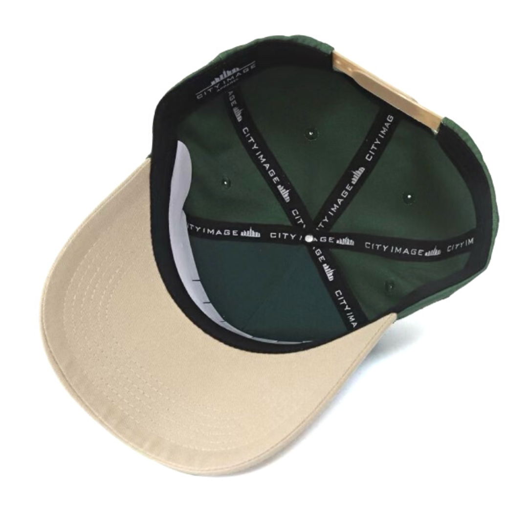 City Image® A-Frame SnapBack (Forest/Tan)