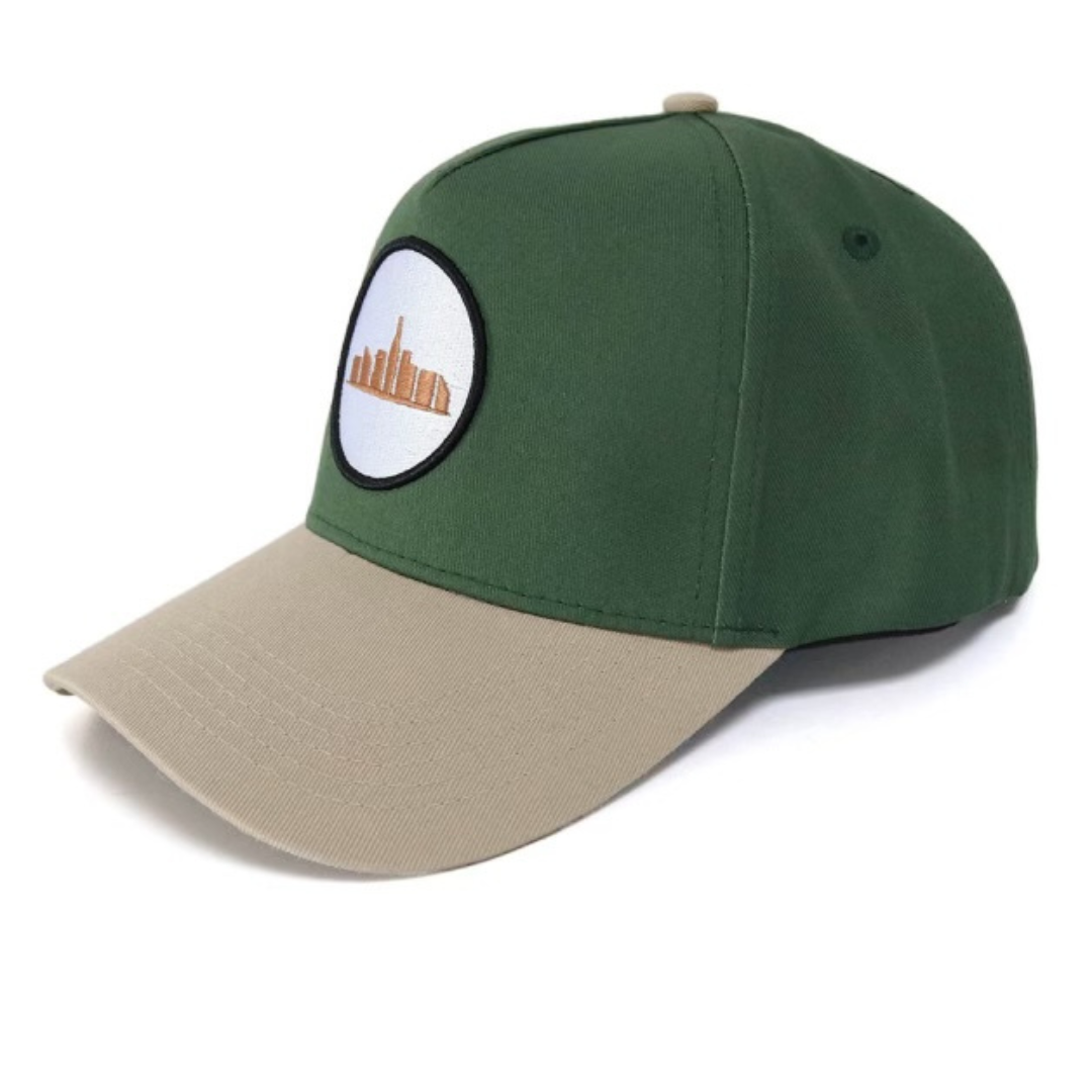 City Image® A-Frame SnapBack (Forest/Tan)